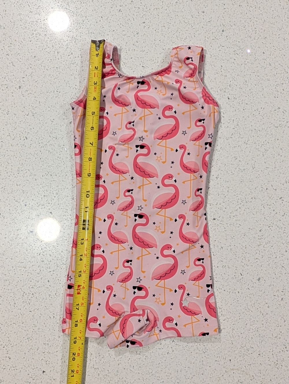 TINY TODDLER Destira Gymnastics Dance Leotard XXS Small 2XS UNITARD Flamingos - Picture 4 of 5